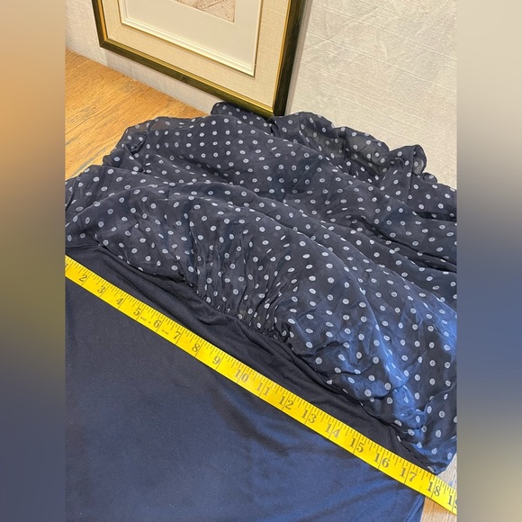 GIUSY Navy Silk-Blend Polka Dot Dress – Size S - Picture 9 of 9